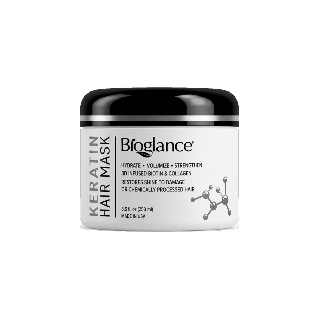 Bioglance® Keratin Hair Mask with Biotin & Collagen – 8.5 fl oz (250 ml)