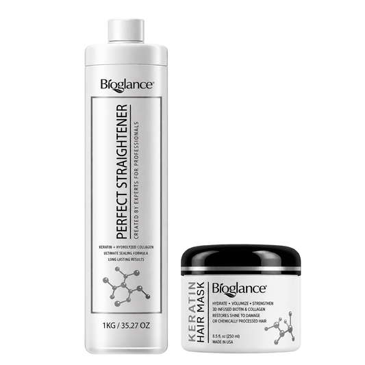 Bioglance Perfect Straightener 1 kg with Keratin Hair Mask 250 ml