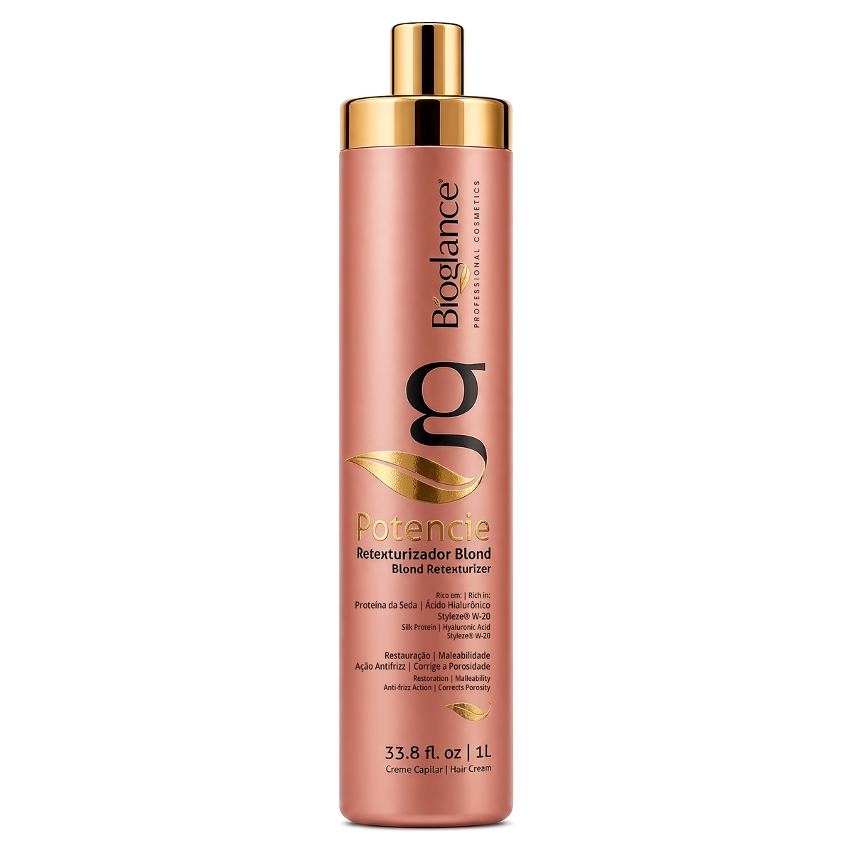 Bioglance Potencie Blond Retexturizer with silk protein, 1 L (33.8 fl oz) professional hair cream