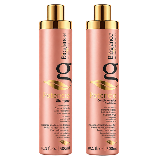Bioglance Potencie Duo: Shampoo 300 ml and Conditioner 300 ml with silk protein